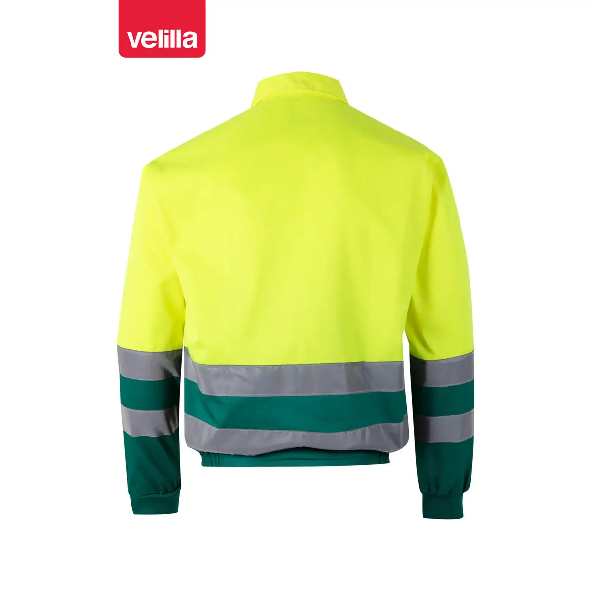 Cazadora bicolor reflectante Velilla 153 6 Cazadora bicolor reflectante Velilla 153 Verde/Amarillo flúor, vista trasera