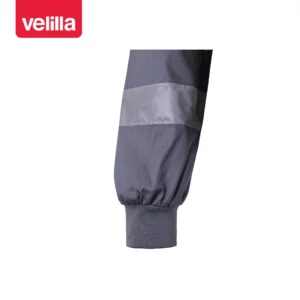 Cazadora bicolor reflectante Velilla 153 Gris/Amarillo flúor, detalle de puño