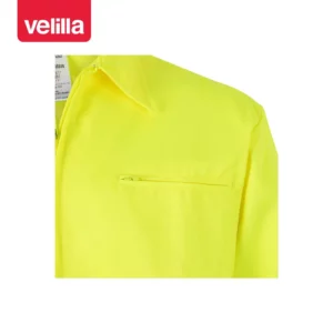 Cazadora bicolor reflectante Velilla 153 Verde hierba/Amarillo flúor, detalle de bolsillo del pecho
