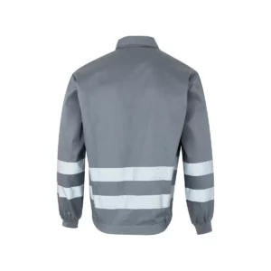 Cazadora con cintas reflectantes Velilla 154 Gris, vista trasera