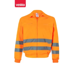 Cazadora de alta visibilidad Velilla 155 Naranja flúor, vista frontal
