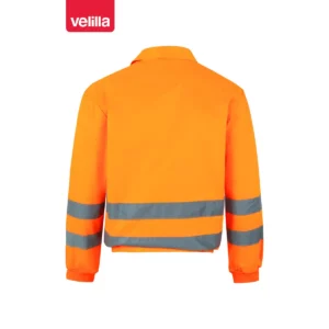 Cazadora de alta visibilidad Velilla 155 Naranja flúor, vista trasera