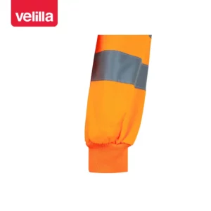 Cazadora de alta visibilidad Velilla 155 Naranja flúor, detalle de puño