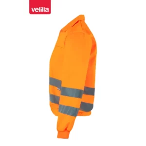 Cazadora de alta visibilidad Velilla 155 Naranja flúor, vista lateral