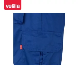Pantalón forrado bicolor Velilla 156 Azulina/Amarillo flúor, detalle de bolsillo lateral
