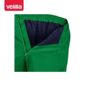 Pantalón forrado bicolor Velilla 156 Verde hierba/Amarillo flúor, detalle de forro interior
