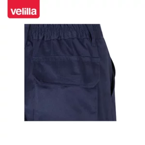 Pantalón con cintas reflectantes Velilla 159 Azul marino, detalle de cintura y bolsillo trasero