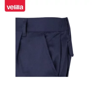Pantalón con cintas reflectantes Velilla 159 Azul marino, detalle de bolsillo delantero y pinza