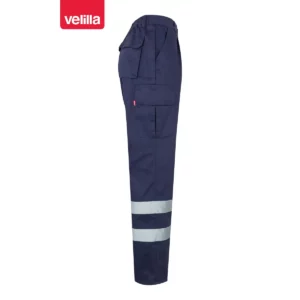 Pantalón con cintas reflectantes Velilla 159 Azul marino, vista lateral opuesta