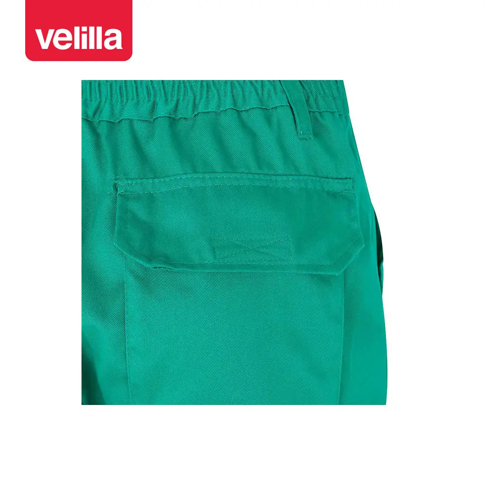 Pantalón con cintas reflectantes Velilla 159 26 Pantalón con cintas reflectantes Velilla 159 Verde, detalle de cintura y bolsillo trasero
