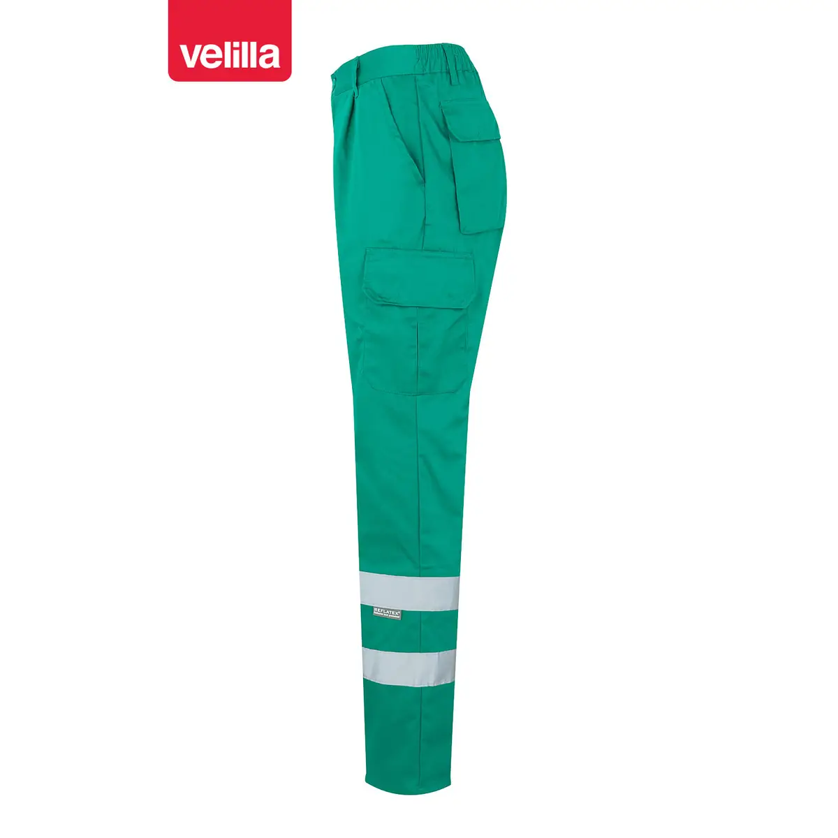 Pantalón con cintas reflectantes Velilla 159 14 Pantalón con cintas reflectantes Velilla 159 Verde, vista lateral