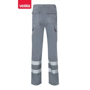 Pantalón con cintas reflectantes Velilla 159 Gris, vista trasera