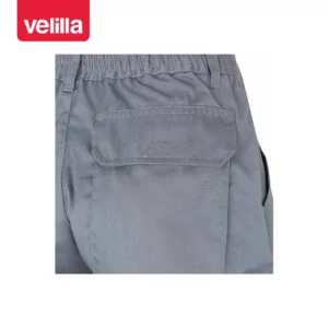 Pantalón con cintas reflectantes Velilla 159 Gris, detalle de cintura y bolsillo trasero