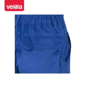 Pantalón con cintas reflectantes Velilla 159 Azulina, detalle de cintura y bolsillo trasero
