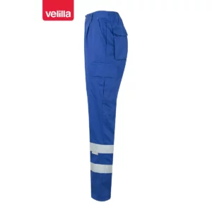 Pantalón con cintas reflectantes Velilla 159 Azulina, vista lateral