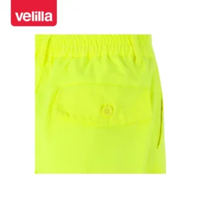 Pantalón alta visibilidad Velilla 160 Amarillo flúor, detalle de cintura y bolsillo trasero con botón