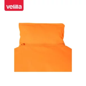 Parka bicolor alta visibilidad Velilla 166 Azul marino/Naranja flúor, detalle de parte trasera del cuello