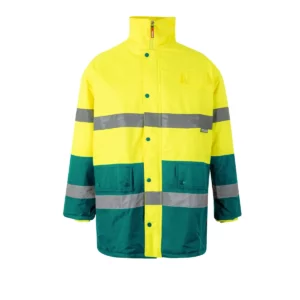 Parka bicolor alta visibilidad Velilla 166 Verde/Amarillo flúor, vista frontal