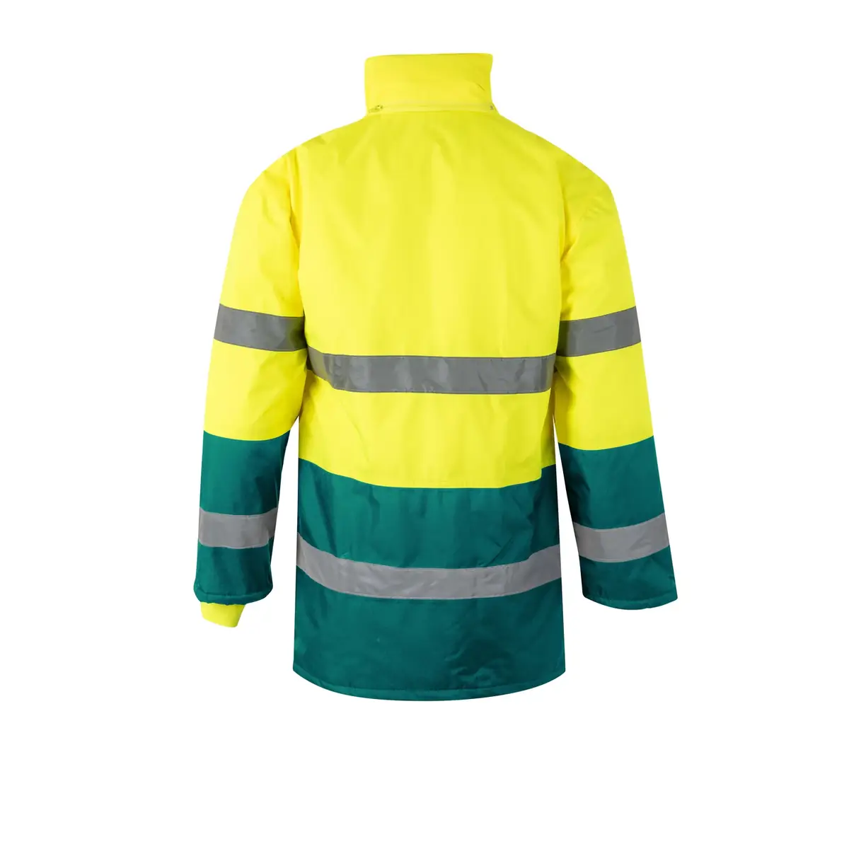Parka bicolor alta visibilidad Velilla 166 3 Parka bicolor alta visibilidad Velilla 166 Verde/Amarillo flúor, vista trasera