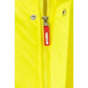 Parka bicolor alta visibilidad Velilla 166 Verde/Amarillo flúor, detalle de cierre central