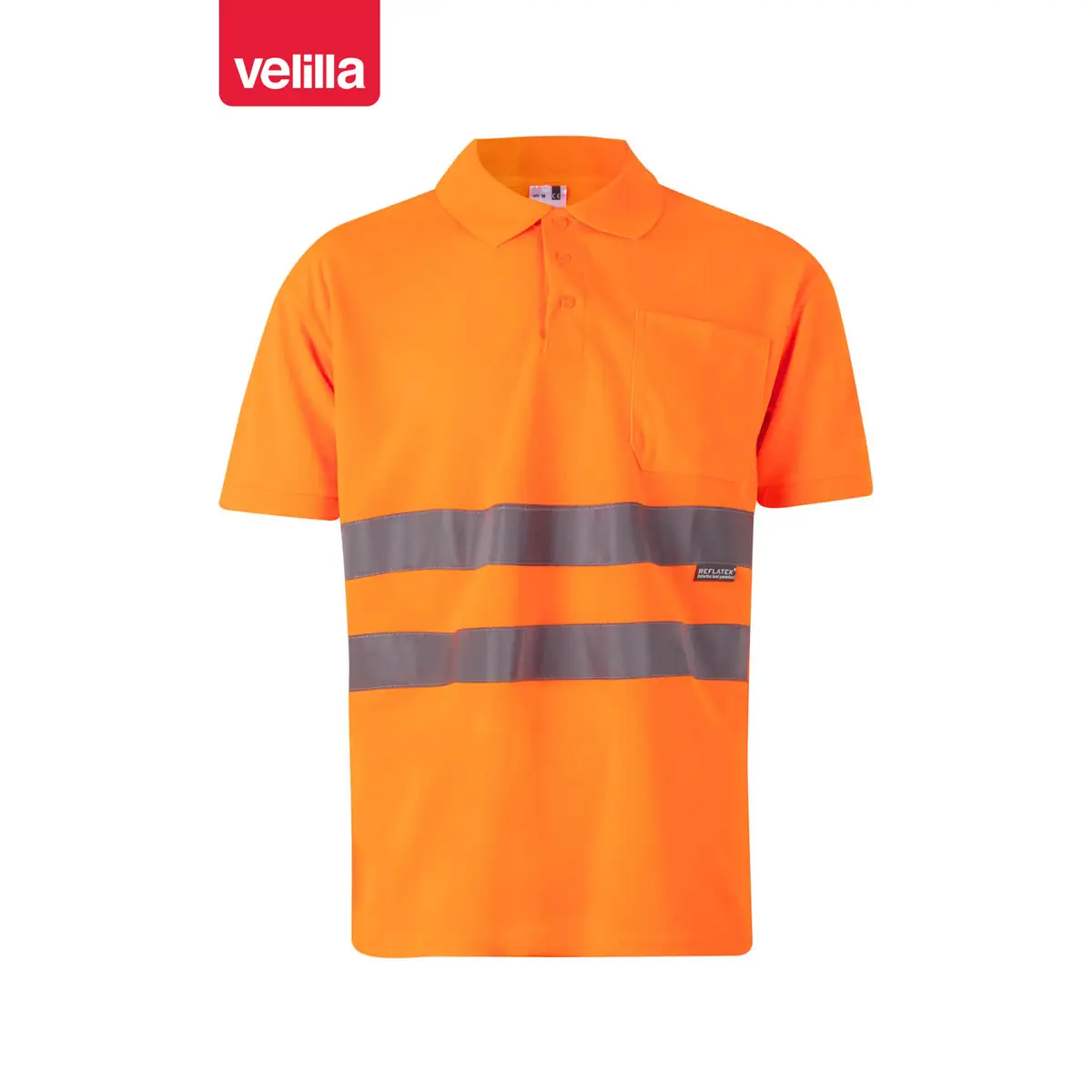 Polo alta visibilidad Velilla 172 4 Polo alta visibilidad Velilla 172 Naranja flúor, vista frontal
