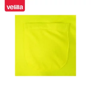 Polo alta visibilidad Velilla 172 Amarillo flúor, detalle de bolsillo del pecho