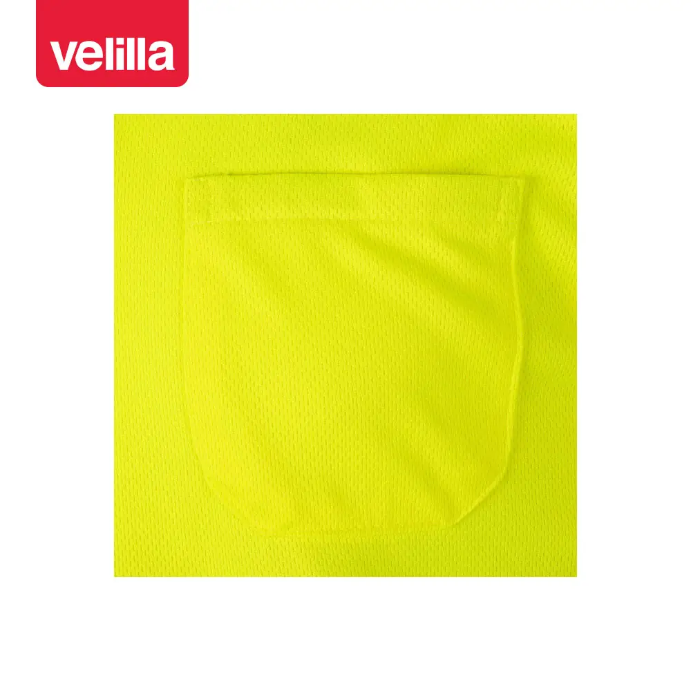 Polo alta visibilidad Velilla 172 8 Polo alta visibilidad Velilla 172 Amarillo flúor, detalle de bolsillo del pecho