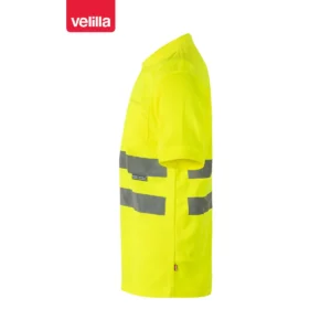 Polo alta visibilidad Velilla 172 Amarillo flúor, vista lateral