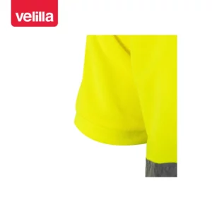 Polo bicolor manga corta Velilla 173 Verde/Amarillo flúor, detalle de manga