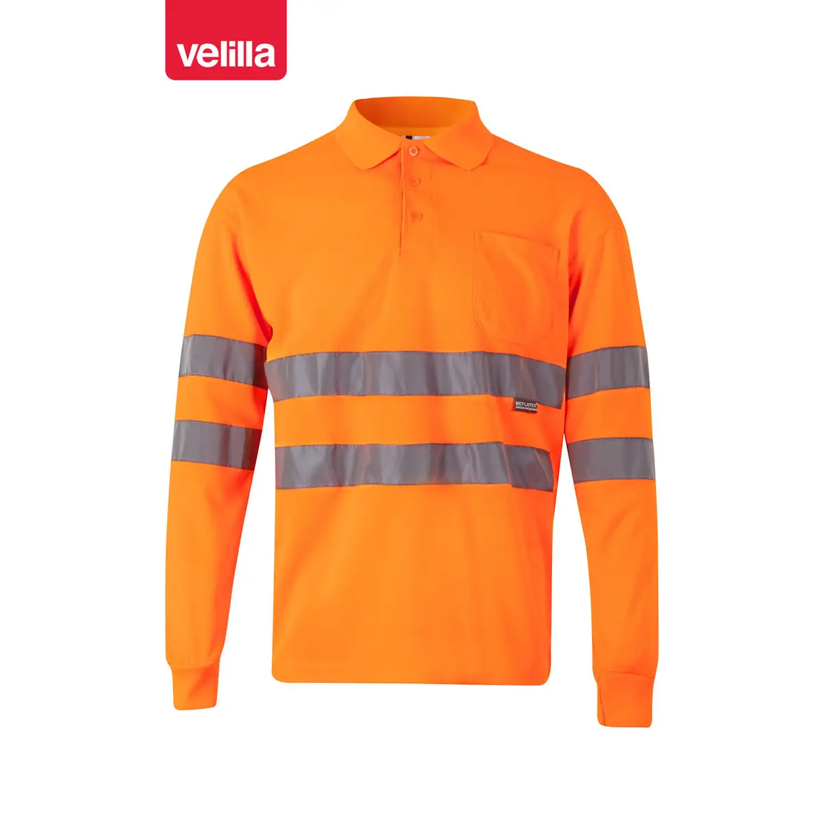 Polo alta visibilidad Velilla 174 4 Polo alta visibilidad Velilla 174 Naranja flúor, vista frontal