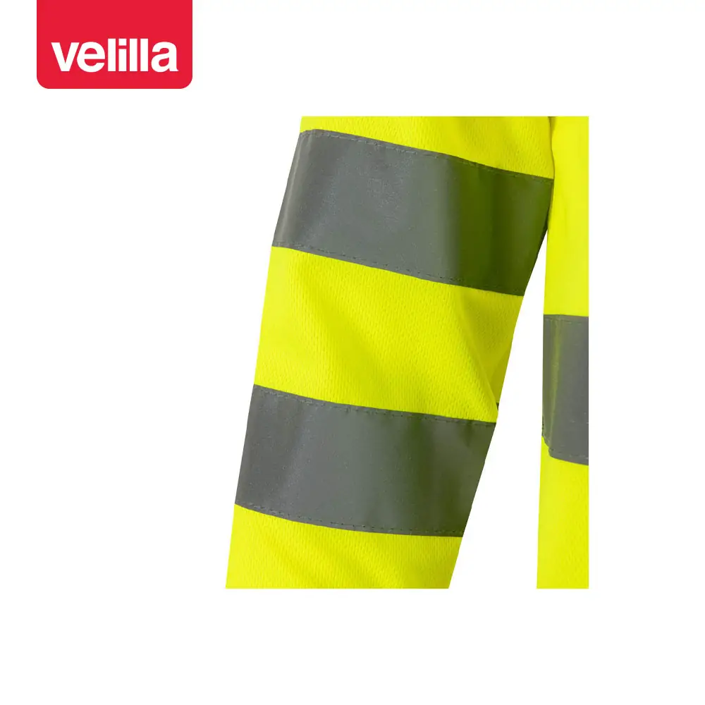Polo alta visibilidad Velilla 174 8 Polo alta visibilidad Velilla 174 Amarillo flúor, detalle de cintas reflectantes