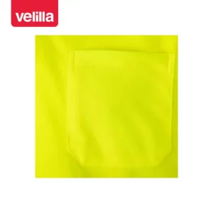 Polo alta visibilidad Velilla 174 Amarillo flúor, detalle de bolsillo del pecho