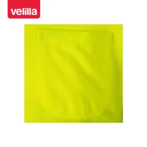 Polo bicolor alta visibilidad Velilla 175 Azul marino/Amarillo flúor, detalle de bolsillo del pecho