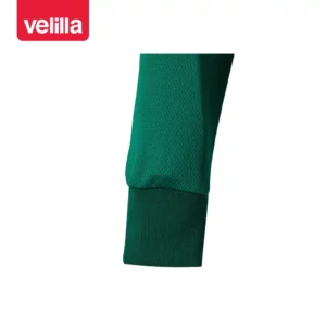 Polo bicolor alta visibilidad Velilla 175 Verde/Amarillo flúor, detalle de puño
