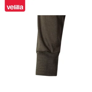 Polo bicolor alta visibilidad Velilla 175 Verde caza/Amarillo flúor, detalle de puño