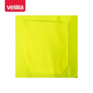 Polo bicolor alta visibilidad Velilla 175 Granate/Amarillo flúor, detalle de bolsillo del pecho