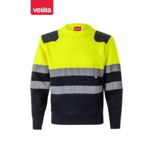 Jersey bicolor alta visibilidad Velilla 179 Azul marino/Amarillo flúor, vista frontal
