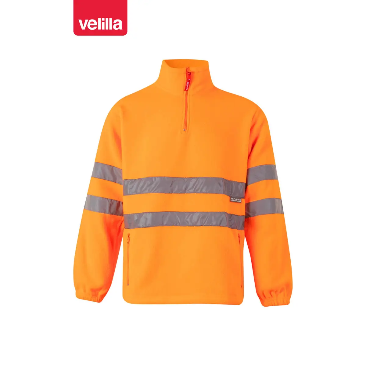 Forro polar alta visibilidad Velilla 180 4 Forro polar alta visibilidad Velilla 180 Naranja flúor, vista frontal
