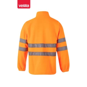 Forro polar alta visibilidad Velilla 180 Naranja flúor, vista trasera