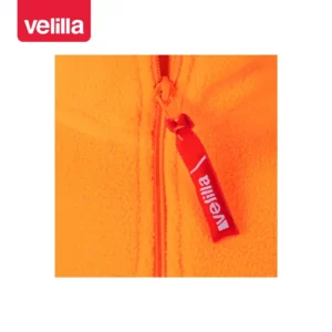 Forro polar alta visibilidad Velilla 180 Naranja flúor, detalle de cremallera
