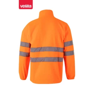 Chaqueta polar alta visibilidad Velilla 181 Naranja flúor, vista trasera
