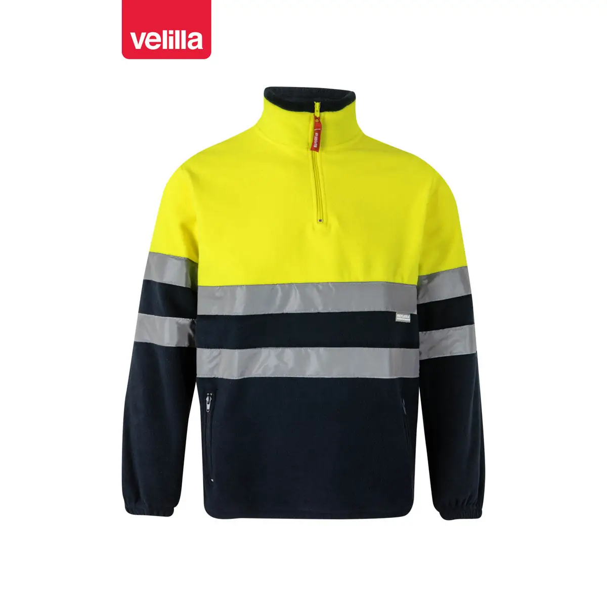 Forro polar bicolor alta visibilidad Velilla 182 7 Forro polar bicolor alta visibilidad Velilla 182 Azul marino/Amarillo flúor, vista frontal