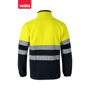 Forro polar bicolor alta visibilidad Velilla 182 Azul marino/Amarillo flúor, vista trasera