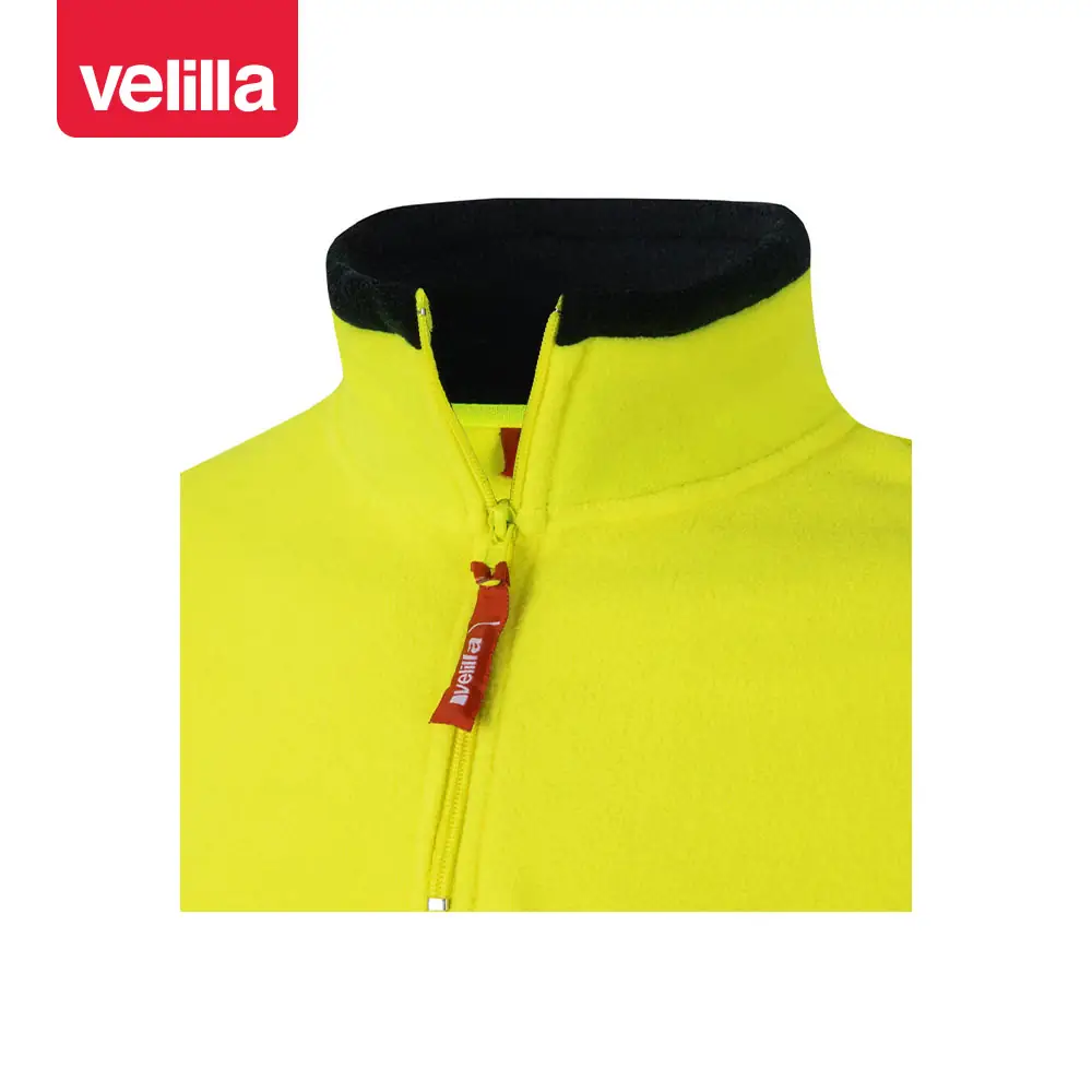 Forro polar bicolor alta visibilidad Velilla 182 21 Forro polar bicolor alta visibilidad Velilla 182 Azul marino/Amarillo flúor, detalle de cuello