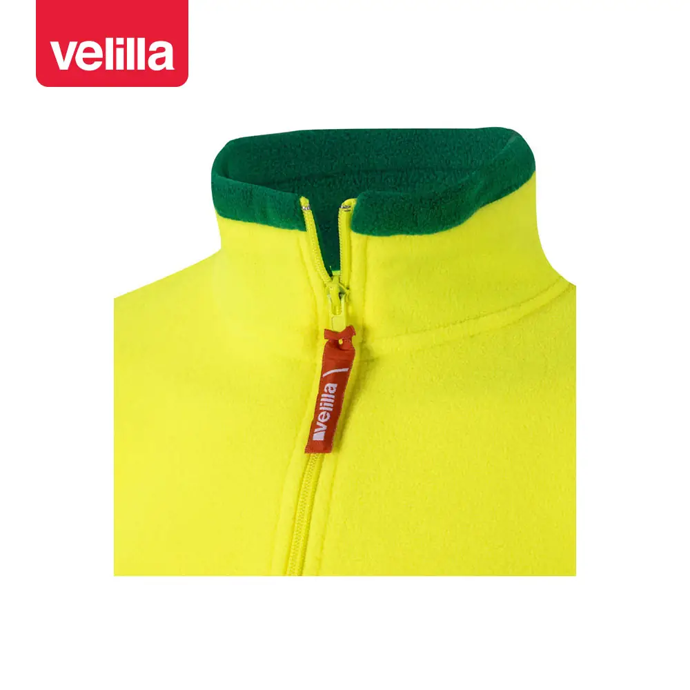 Forro polar bicolor alta visibilidad Velilla 182 17 Forro polar bicolor alta visibilidad Velilla 182 Verde/Amarillo flúor, detalle de cuello