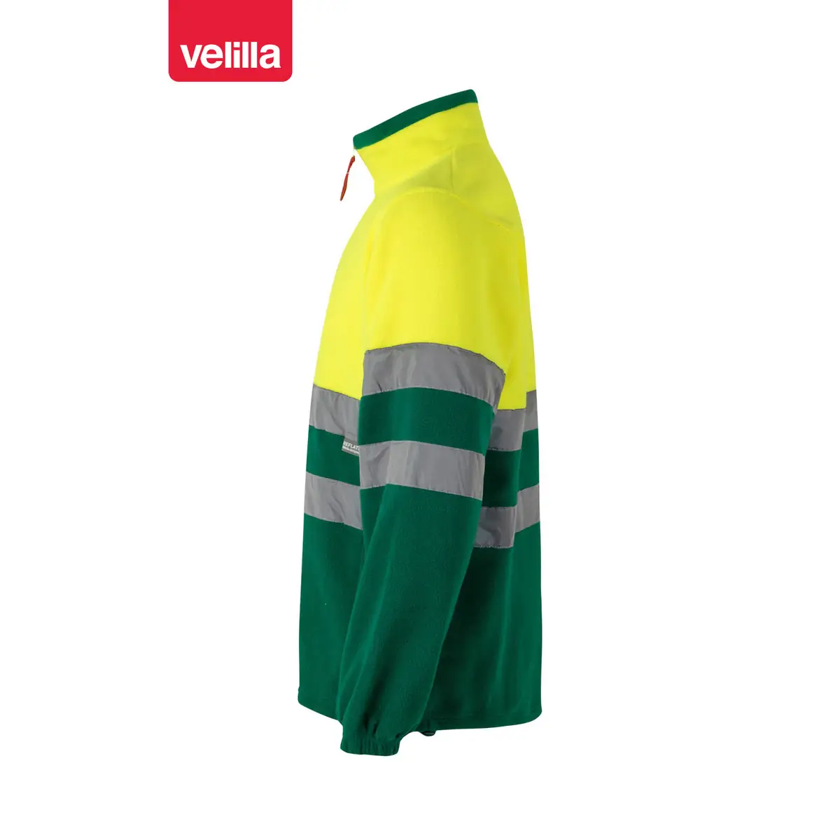 Forro polar bicolor alta visibilidad Velilla 182 5 Forro polar bicolor alta visibilidad Velilla 182 Verde/Amarillo flúor, vista lateral