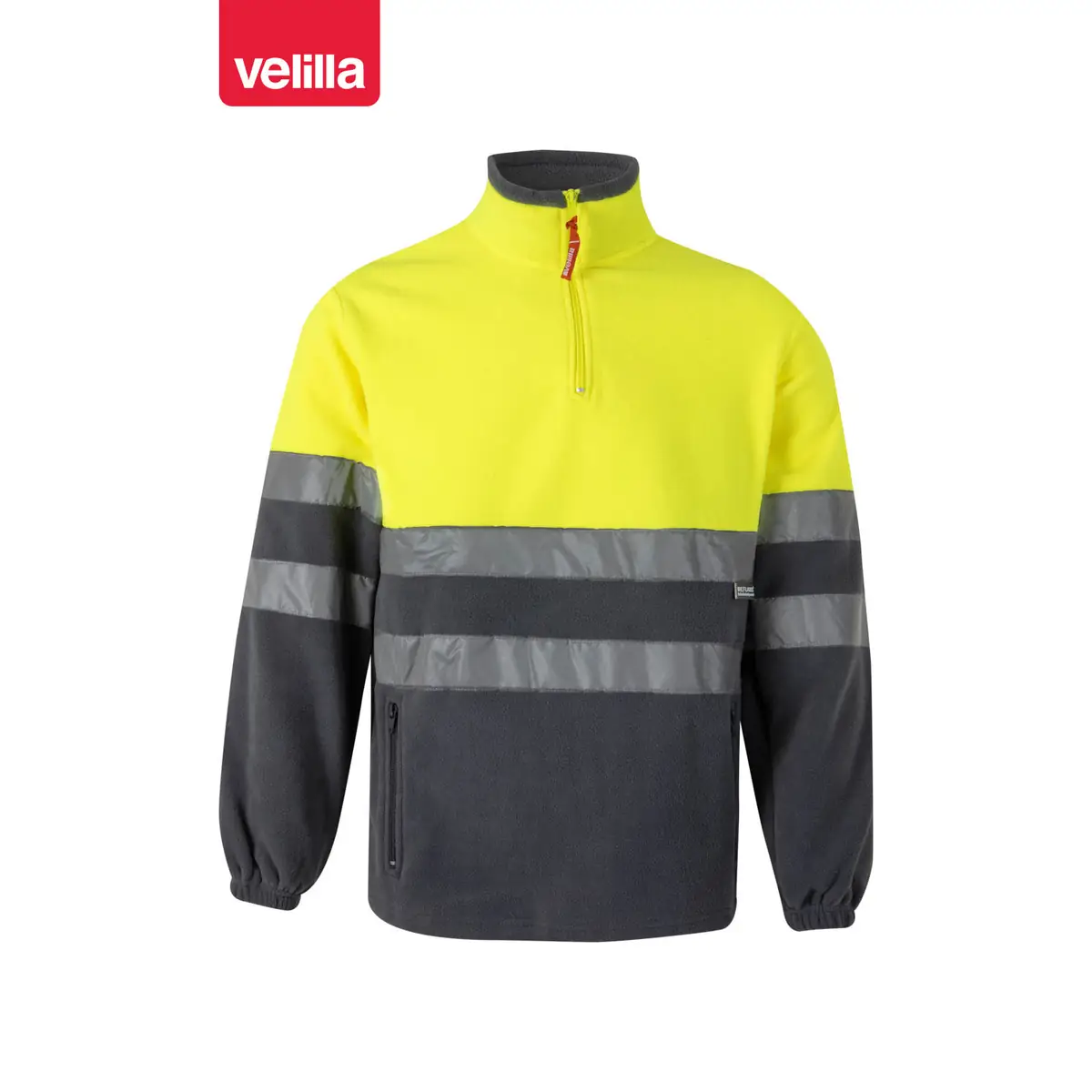 Forro polar bicolor alta visibilidad Velilla 182 1 Forro polar bicolor alta visibilidad Velilla 182 Gris/Amarillo flúor, vista frontal