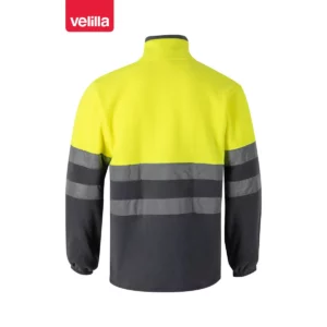 Forro polar bicolor alta visibilidad Velilla 182 Gris/Amarillo flúor, vista trasera