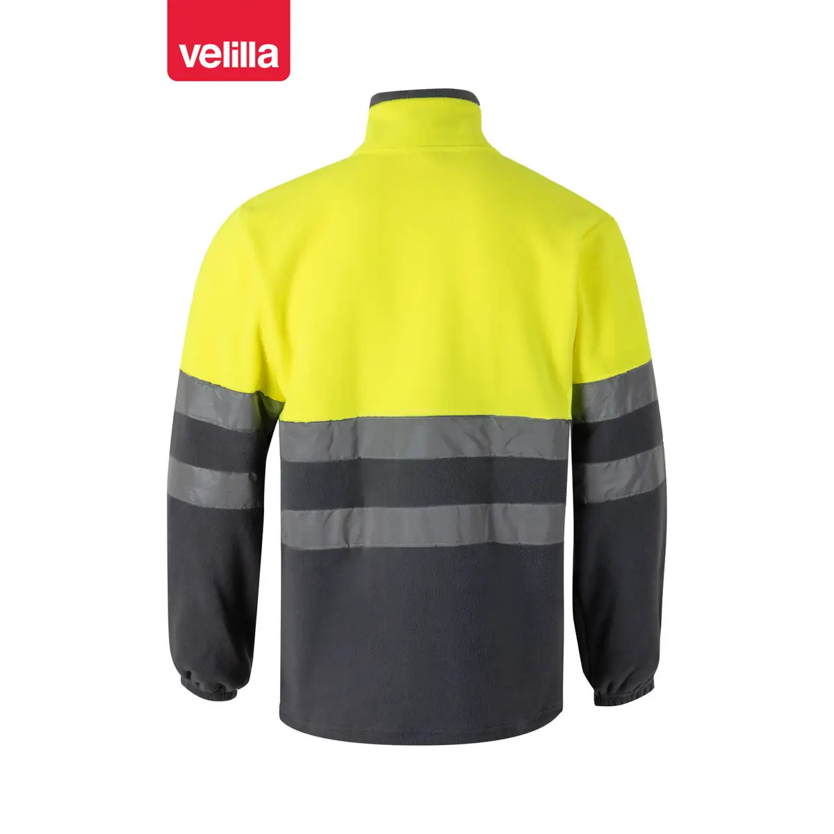 Forro polar bicolor alta visibilidad Velilla 182 3 Forro polar bicolor alta visibilidad Velilla 182 Gris/Amarillo flúor, vista trasera