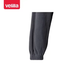 Forro polar bicolor alta visibilidad Velilla 182 Gris/Amarillo flúor, detalle de puño
